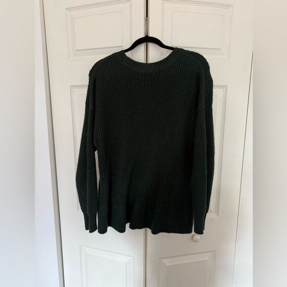 Sonoma Dark Green Cotton Blend Knit Crewneck Sweater Forest Green Size XL - Picture 7 of 7